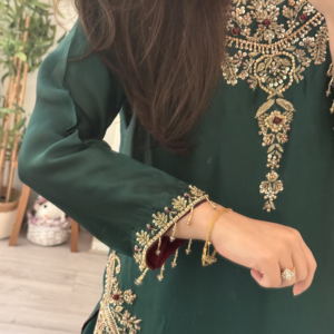 Rosheen Teal Embroidered Salwar Kameez Set